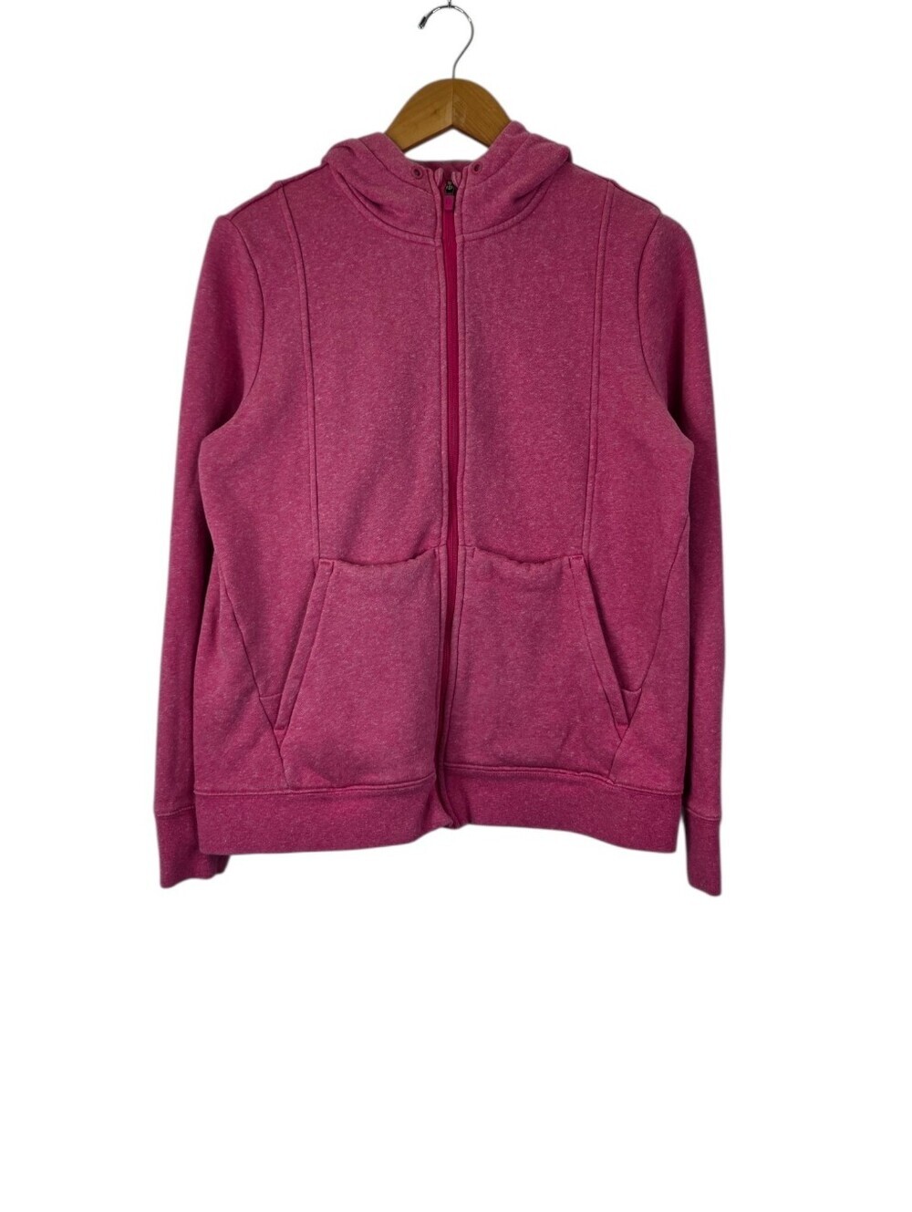FIGS On Shift Hoodie Womens Medium Heather Pink Full Zip Fleece Medical Sweater